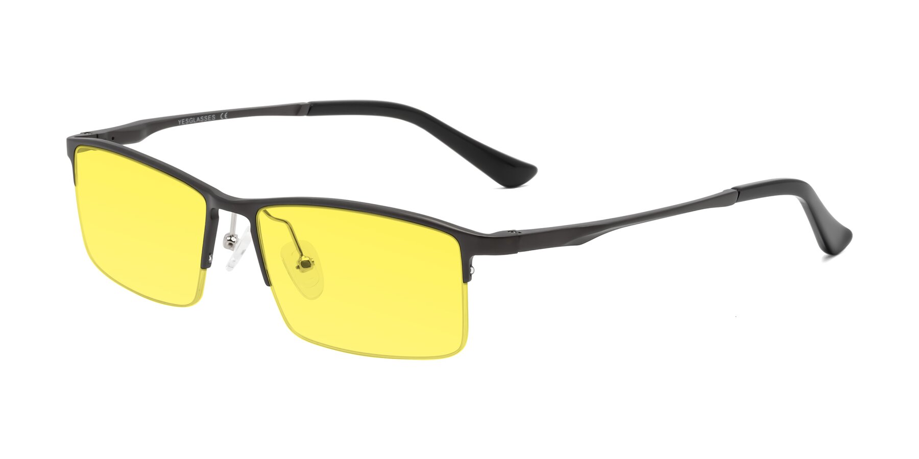 Angle of CX6263 in Gunmetal with Medium Yellow Tinted Lenses