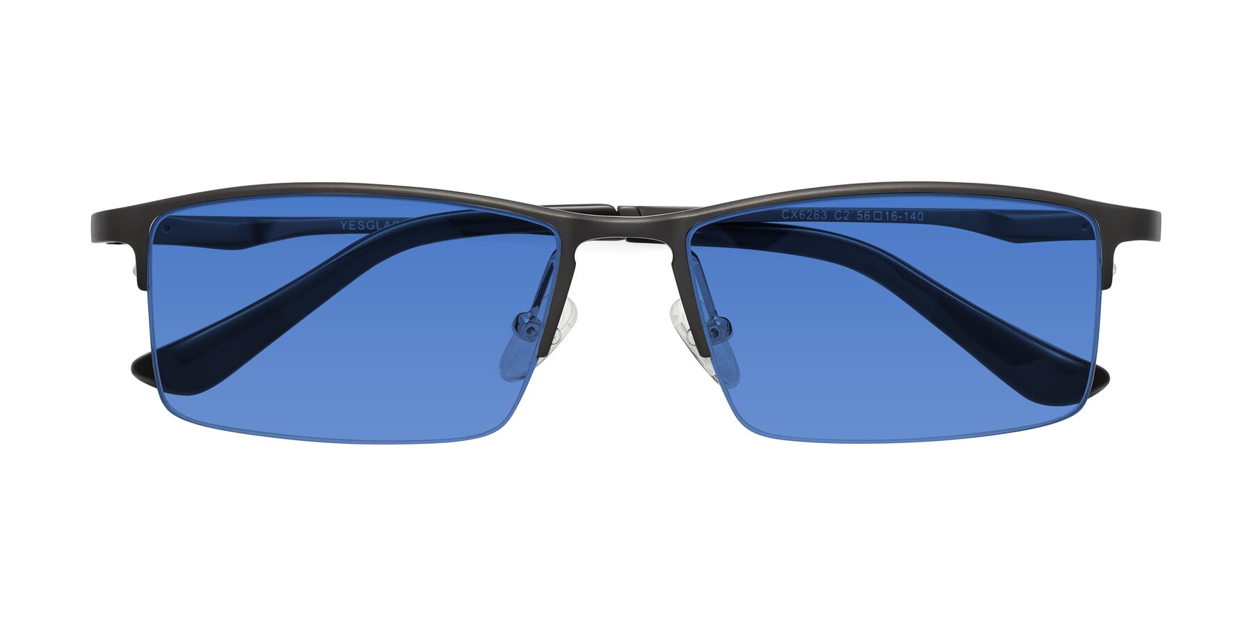 Folded Front of CX6263 in Gunmetal with Blue Tinted Lenses