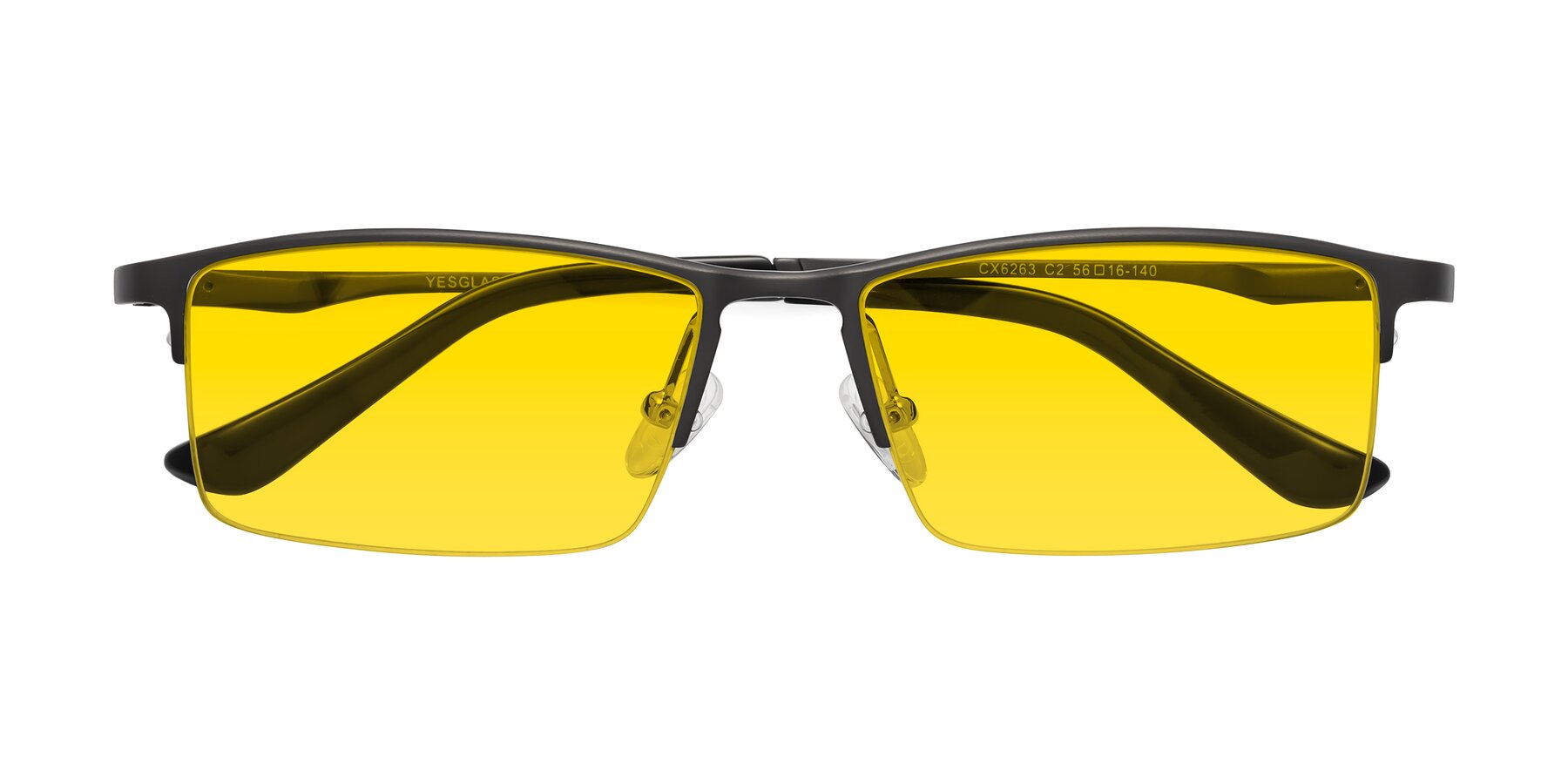 Folded Front of CX6263 in Gunmetal with Yellow Tinted Lenses