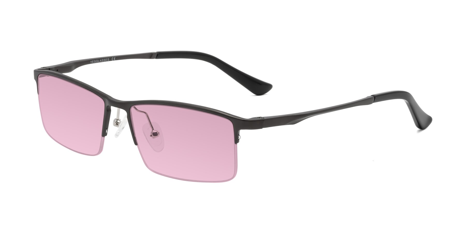 Angle of CX6263 in Gunmetal with Light Wine Tinted Lenses