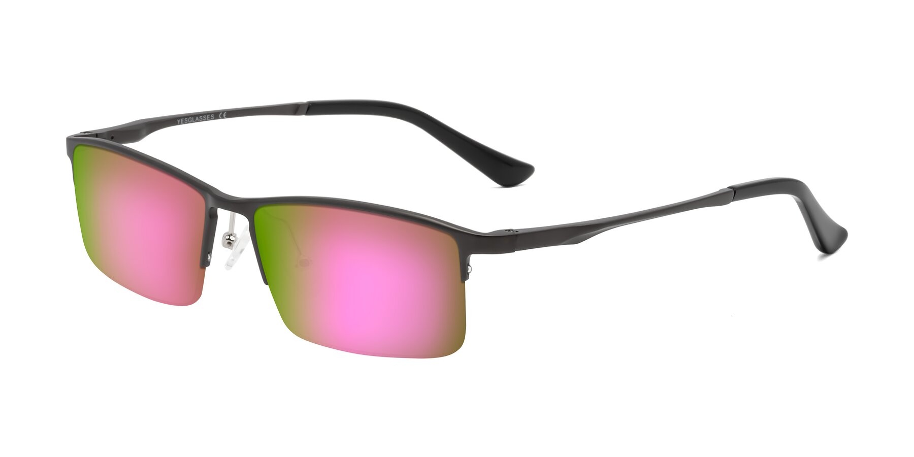 Angle of CX6263 in Gunmetal with Pink Mirrored Lenses