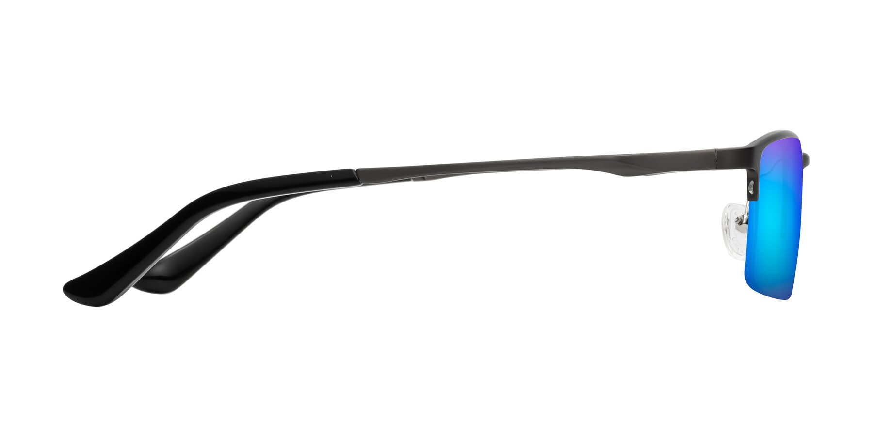 Side of CX6263 in Gunmetal with Blue Mirrored Lenses