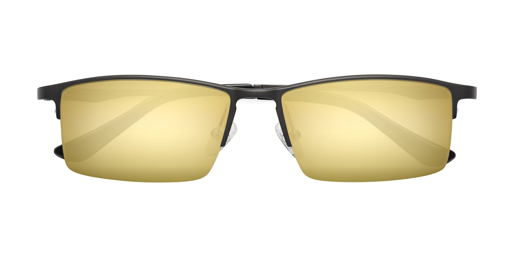 Folded Front of CX6263 in Gunmetal with Gold Mirrored Lenses