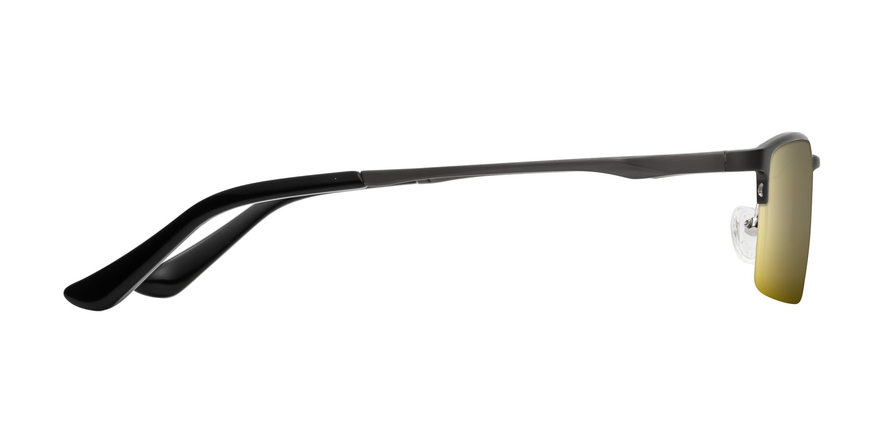 Side of CX6263 in Gunmetal with Gold Mirrored Lenses
