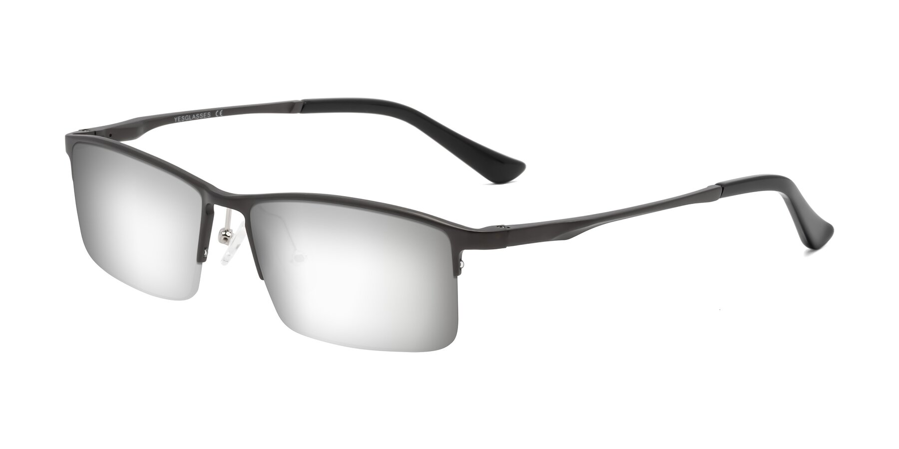 Angle of CX6263 in Gunmetal with Silver Mirrored Lenses