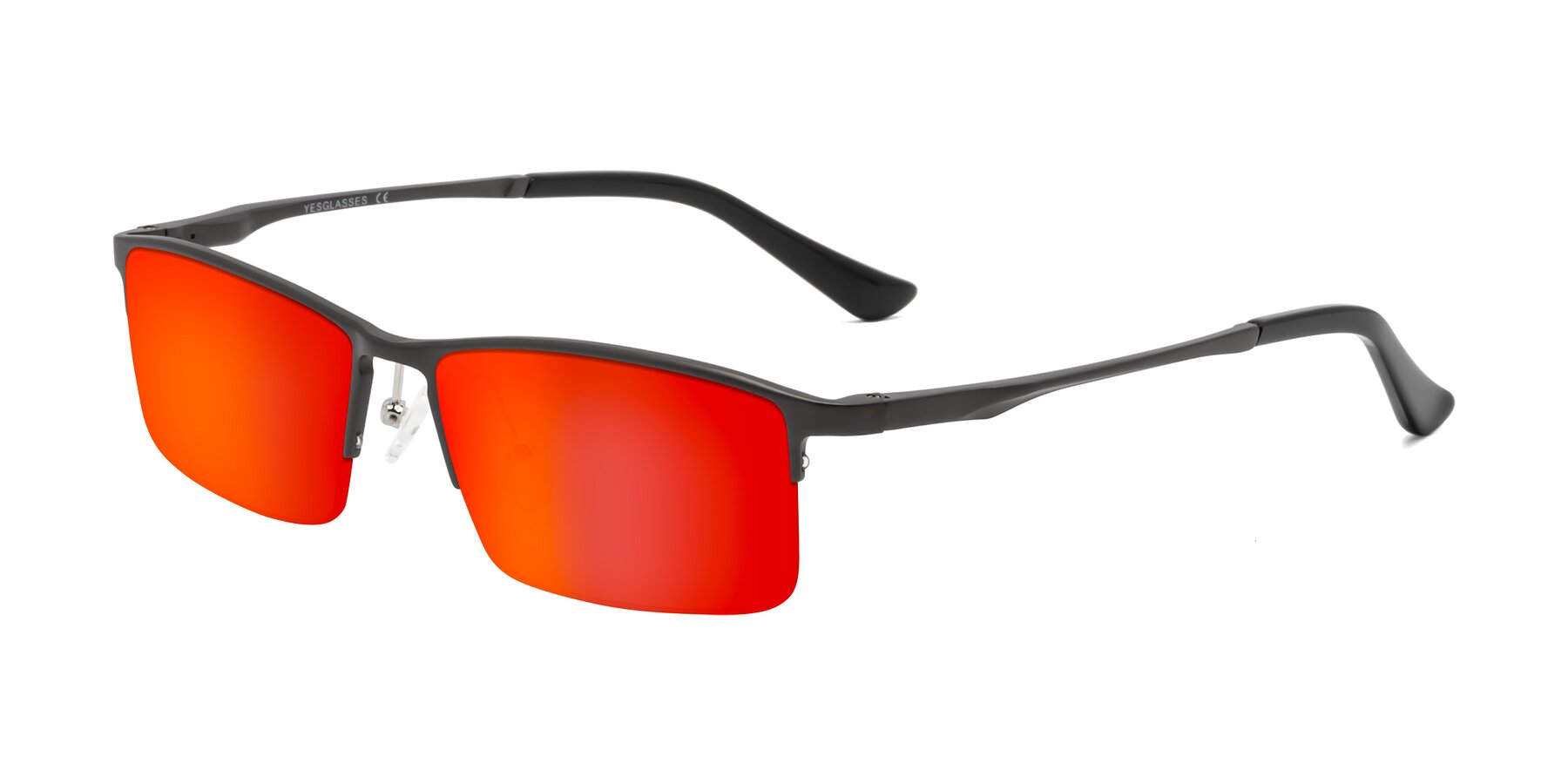 Angle of CX6263 in Gunmetal with Red Gold Mirrored Lenses