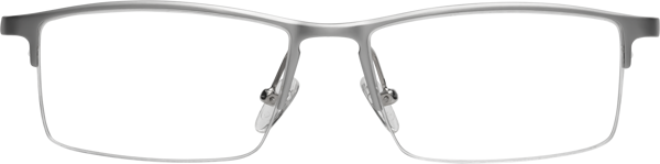 Silver Keyhole Bridge Magnesium Alloy Semi-Rimless Reading Glasses - CX6263
