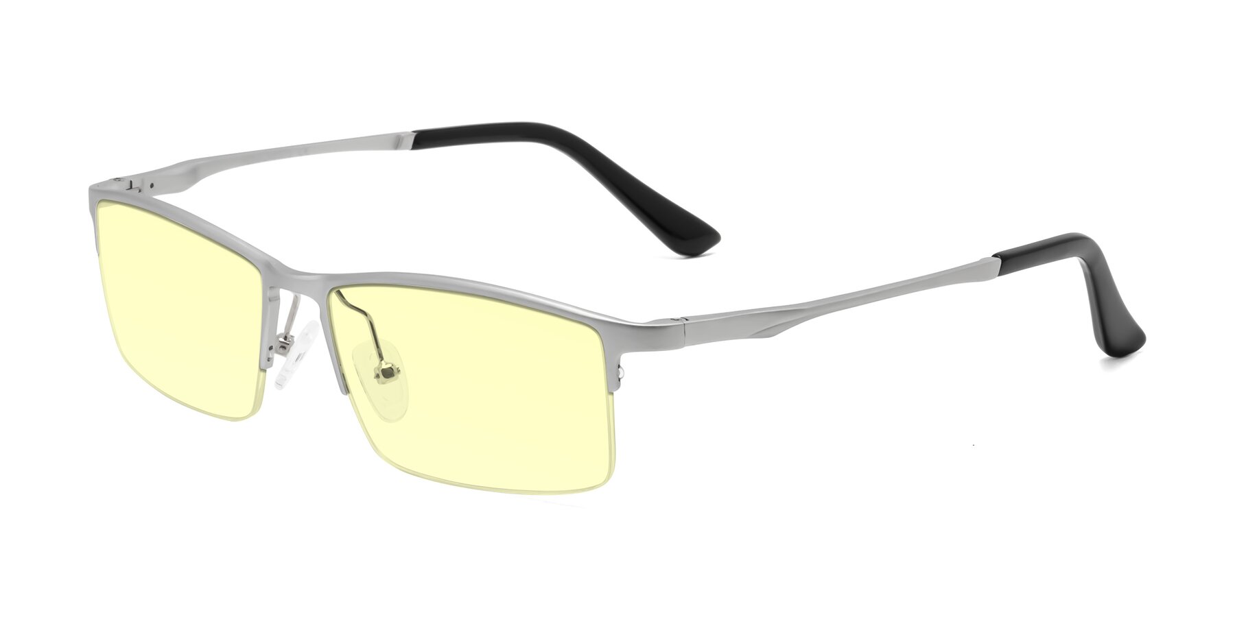 Angle of CX6263 in Silver with Light Yellow Tinted Lenses