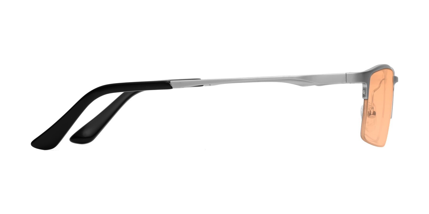 Side of CX6263 in Silver with Light Orange Tinted Lenses