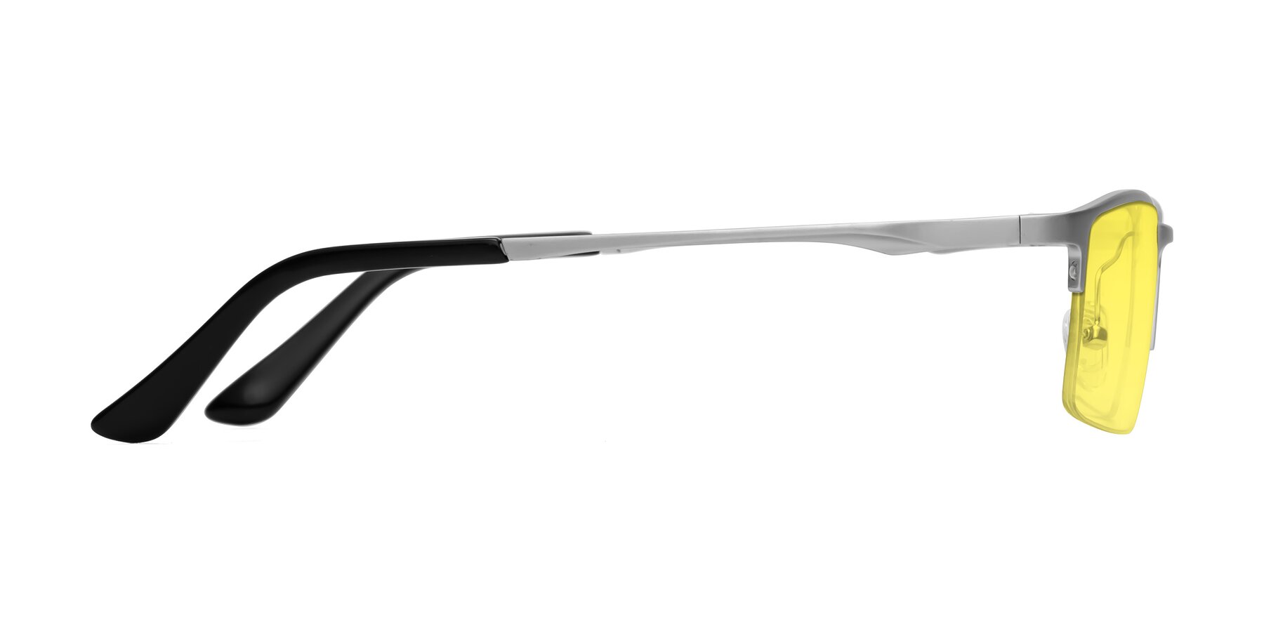 Side of CX6263 in Silver with Medium Yellow Tinted Lenses
