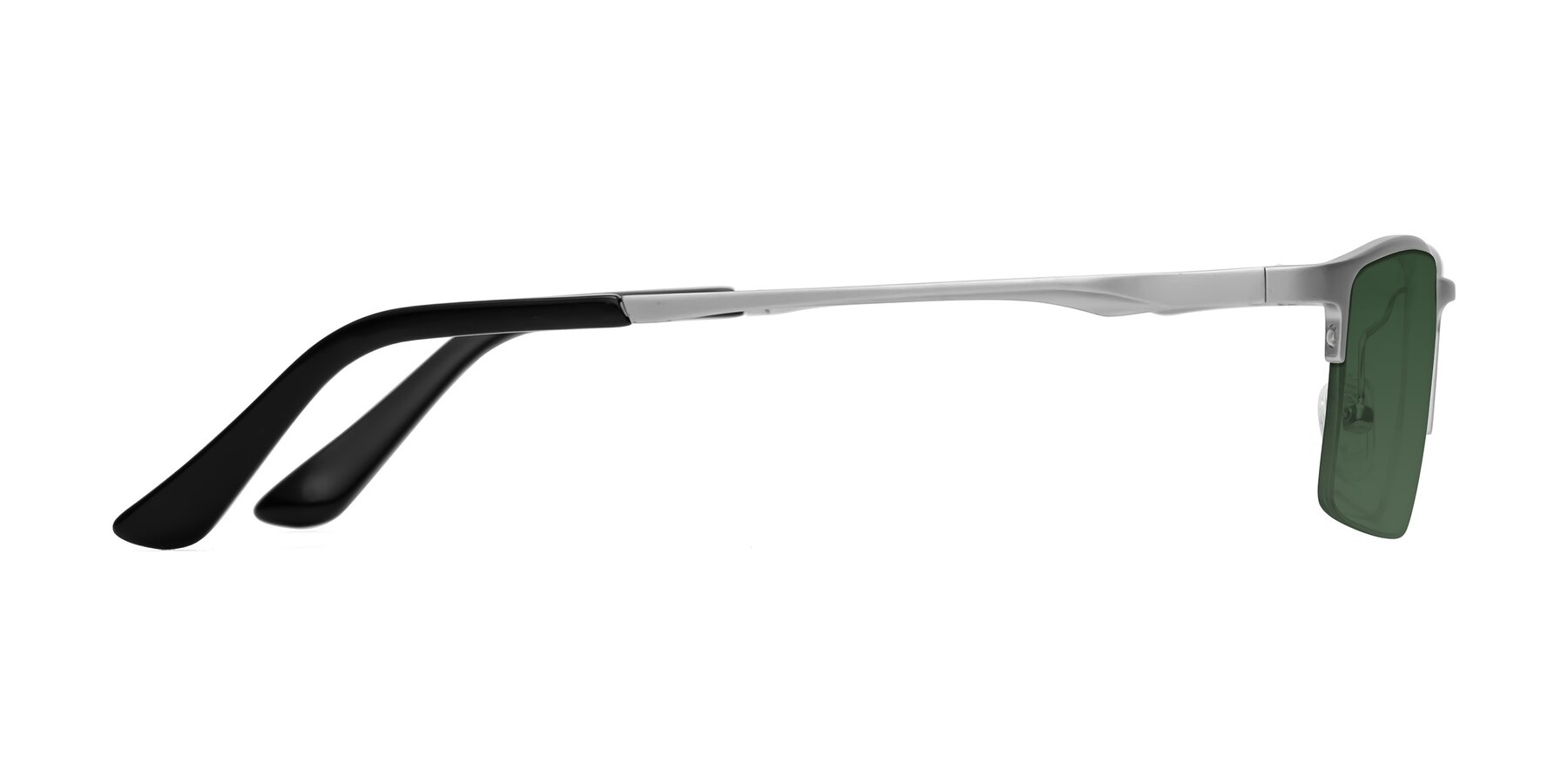 Side of CX6263 in Silver with Green Tinted Lenses