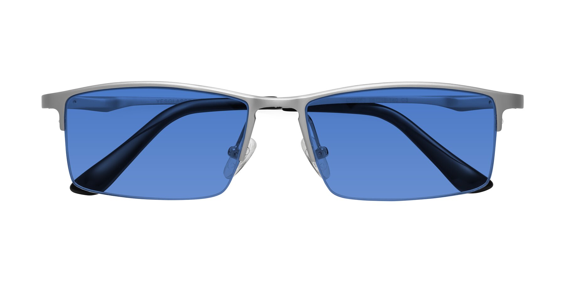 Folded Front of CX6263 in Silver with Blue Tinted Lenses