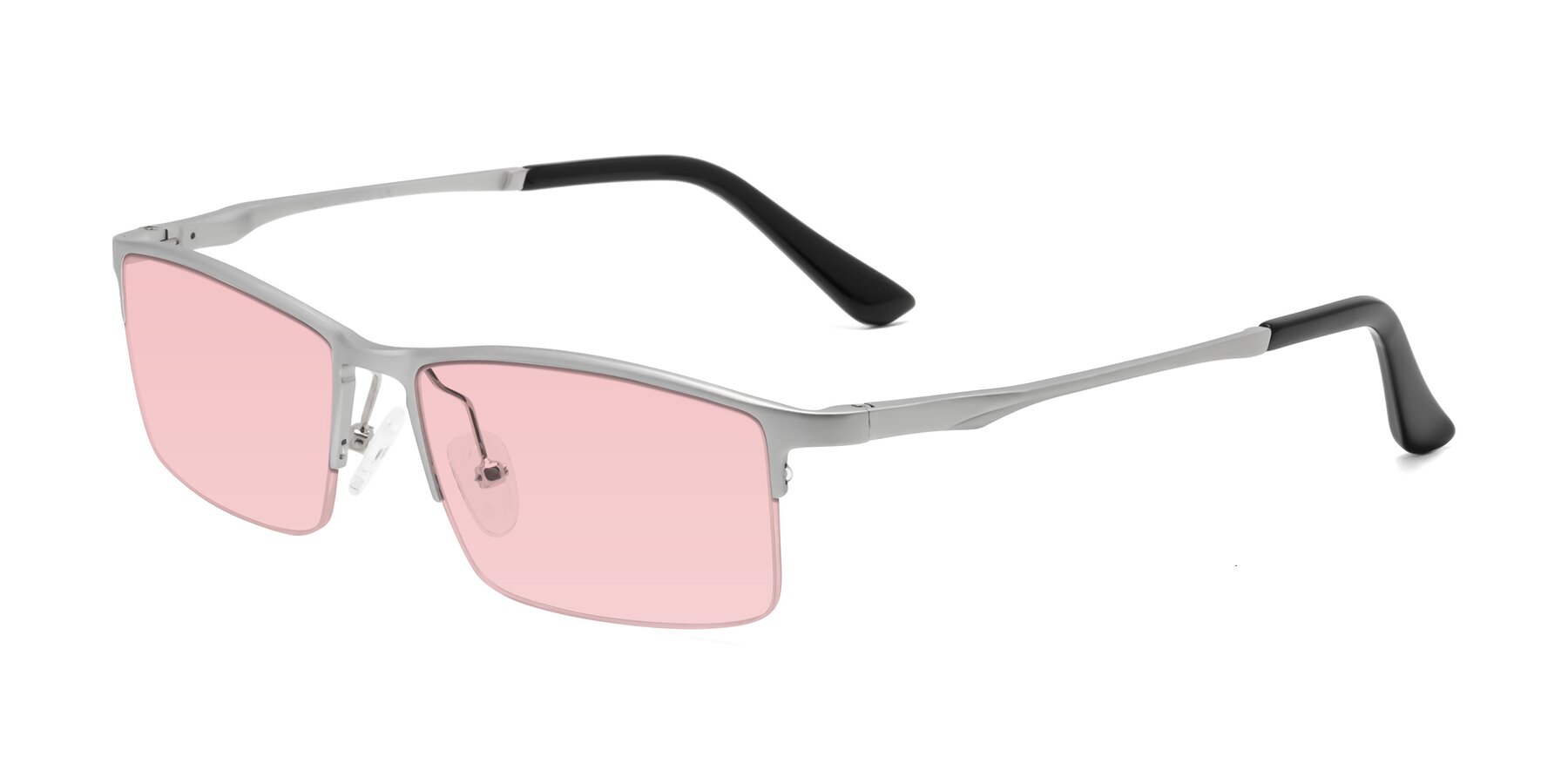 Angle of CX6263 in Silver with Light Garnet Tinted Lenses