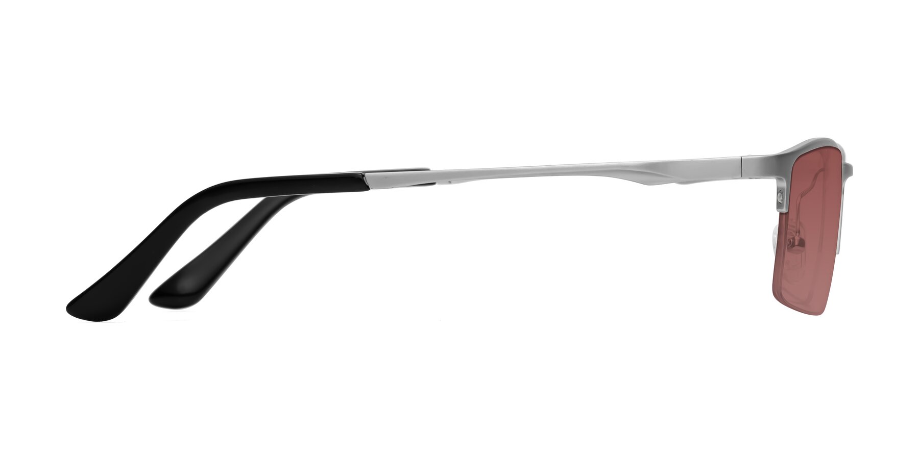 Side of CX6263 in Silver with Garnet Tinted Lenses