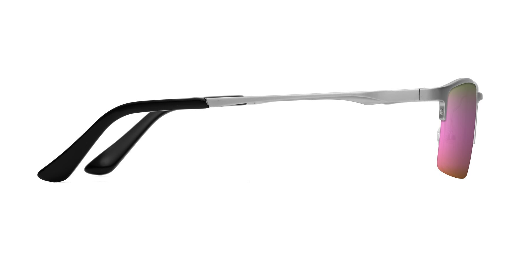 Side of CX6263 in Silver with Pink Mirrored Lenses