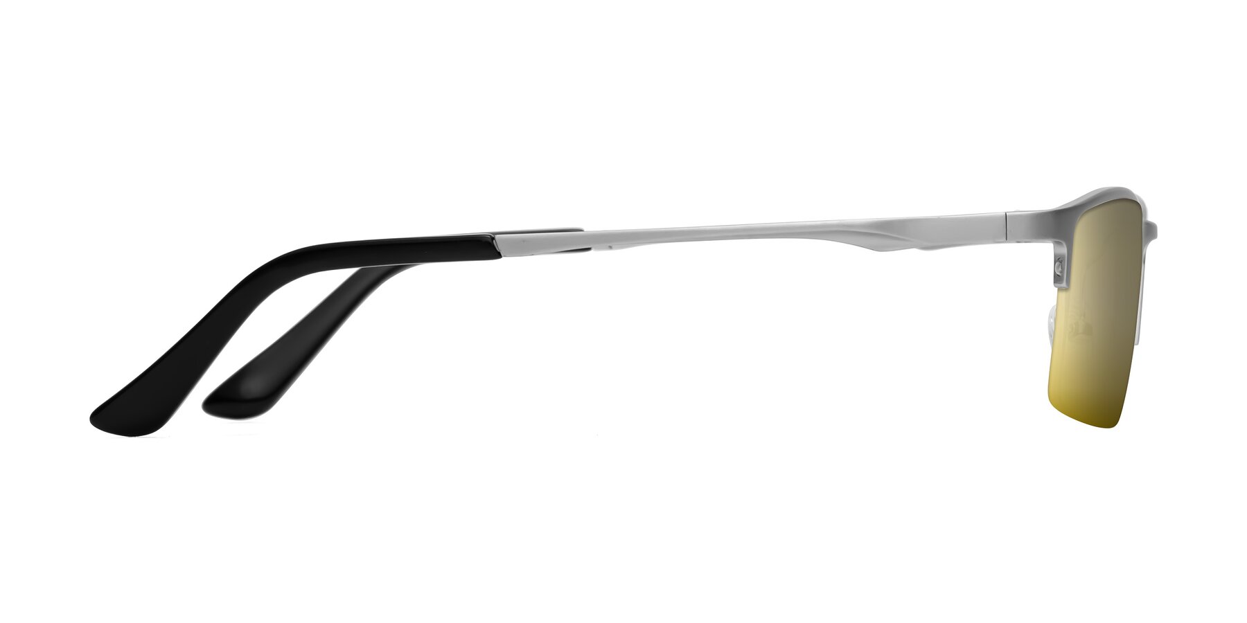 Side of CX6263 in Silver with Gold Mirrored Lenses