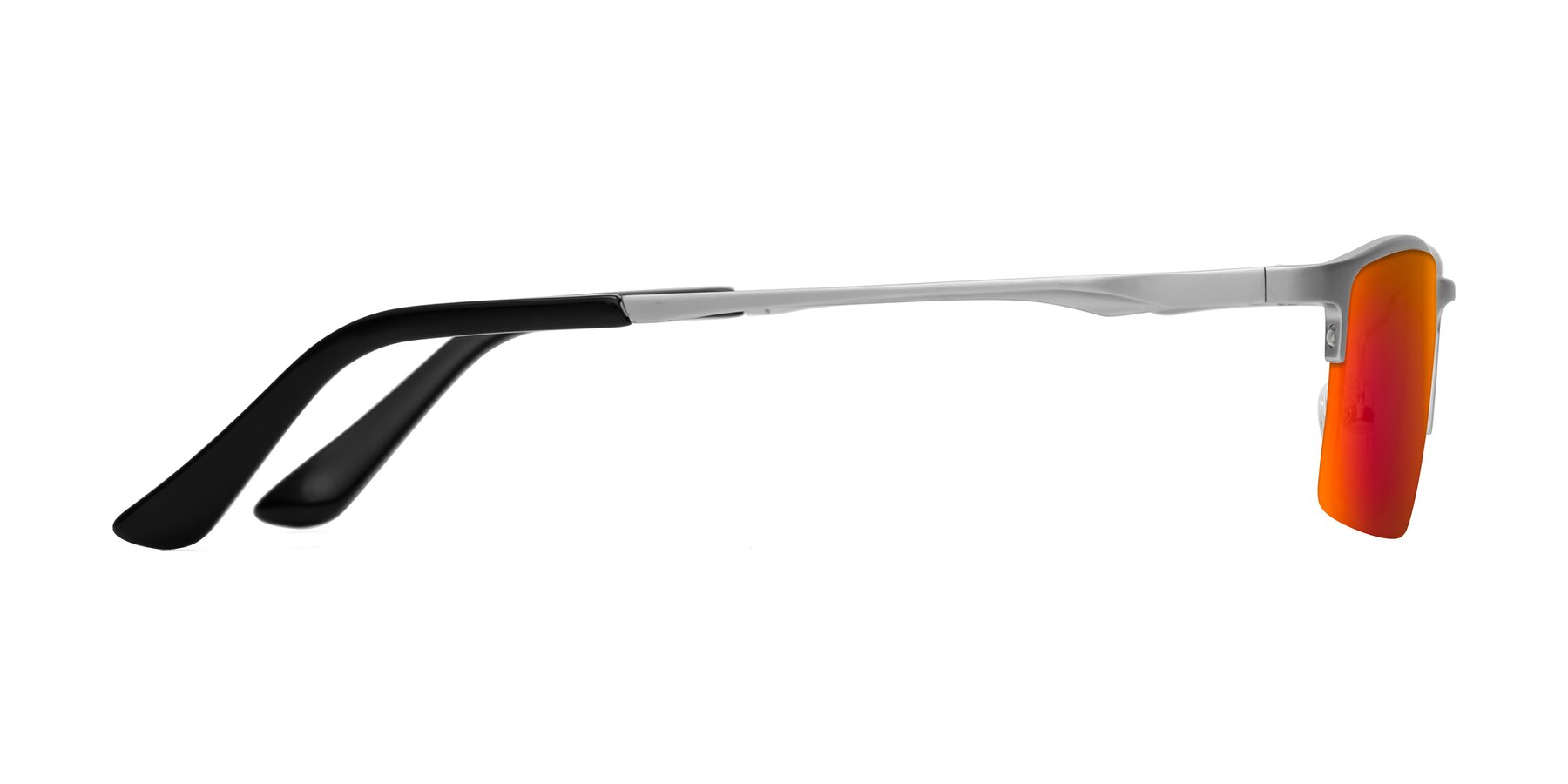 Side of CX6263 in Silver with Red Gold Mirrored Lenses