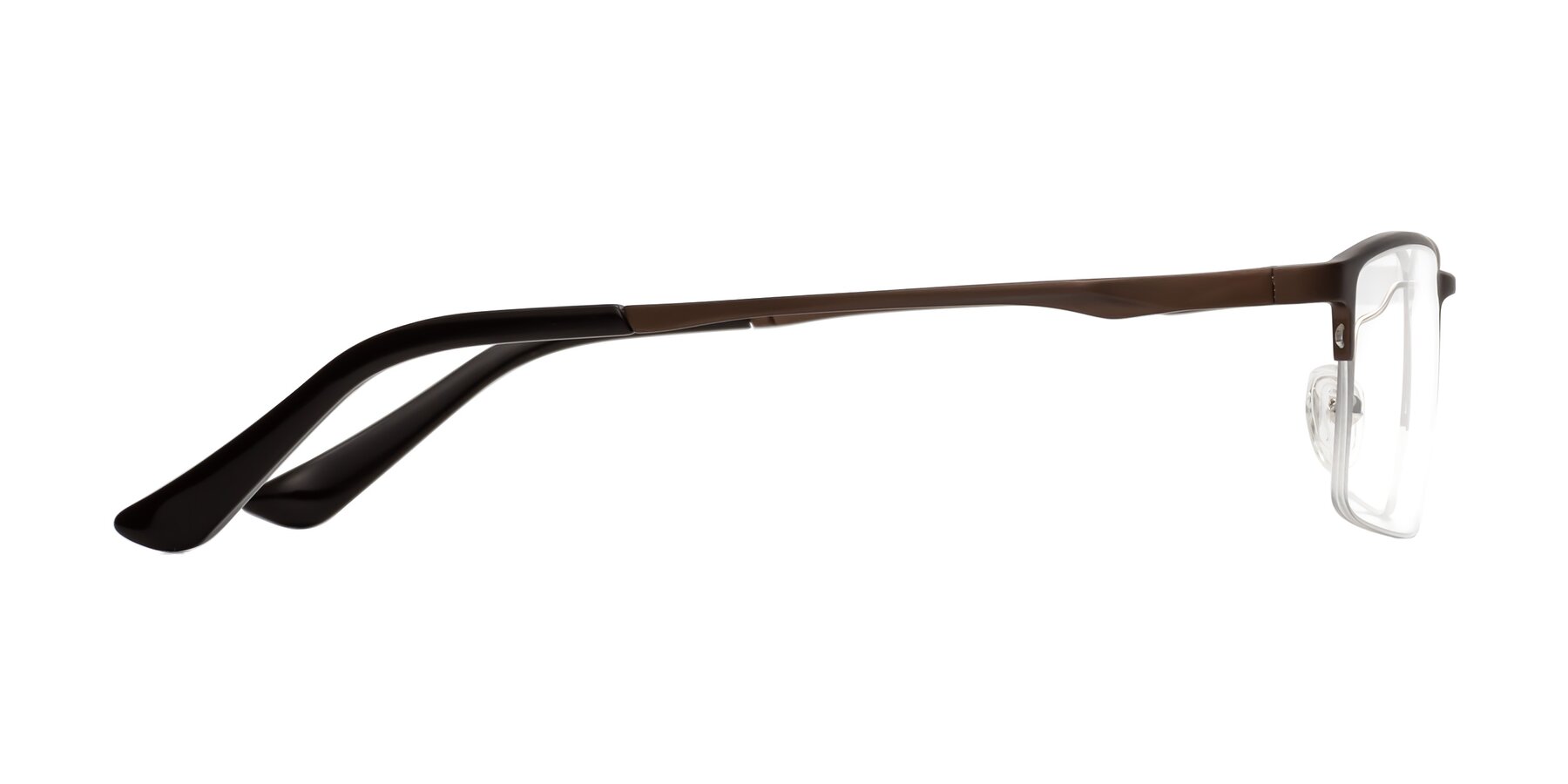 Side of CX6263 in Coffee with Clear Eyeglass Lenses