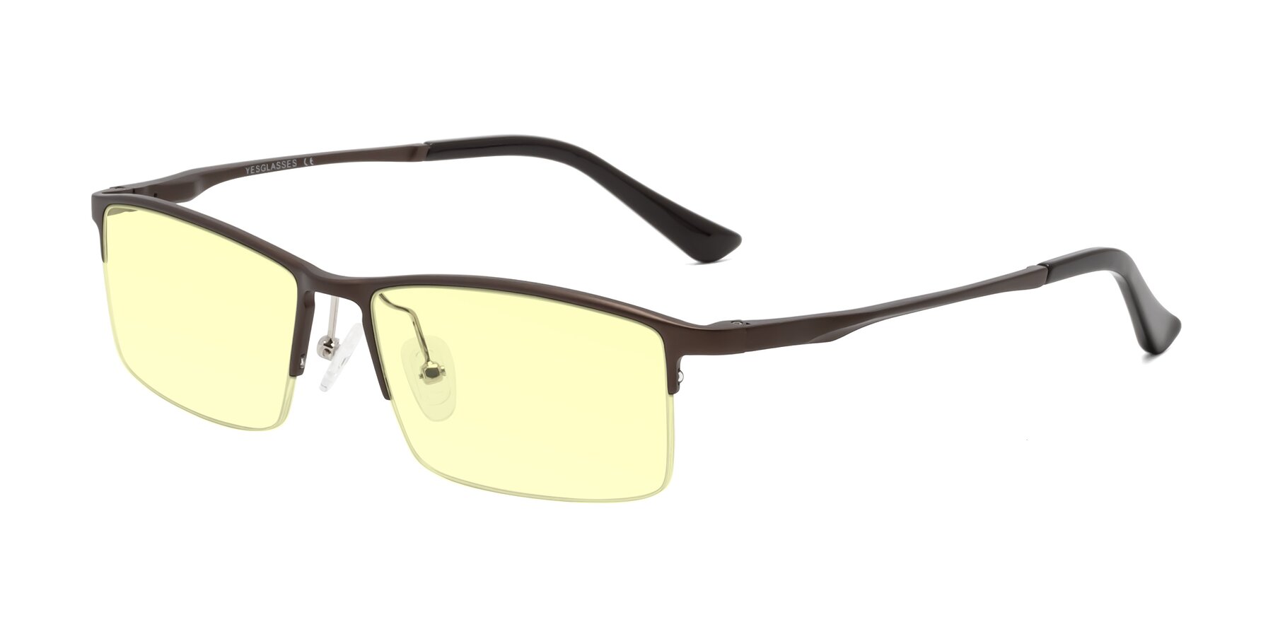 Angle of CX6263 in Coffee with Light Yellow Tinted Lenses