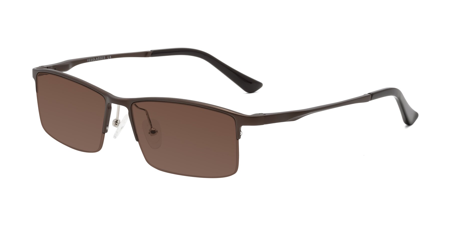 Angle of CX6263 in Coffee with Brown Tinted Lenses