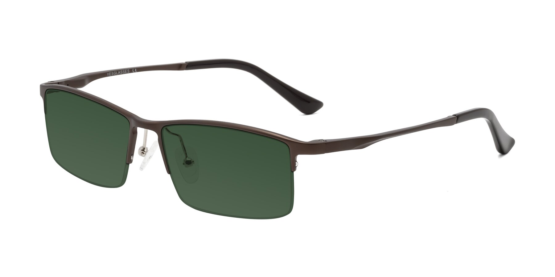 Angle of CX6263 in Coffee with Green Tinted Lenses
