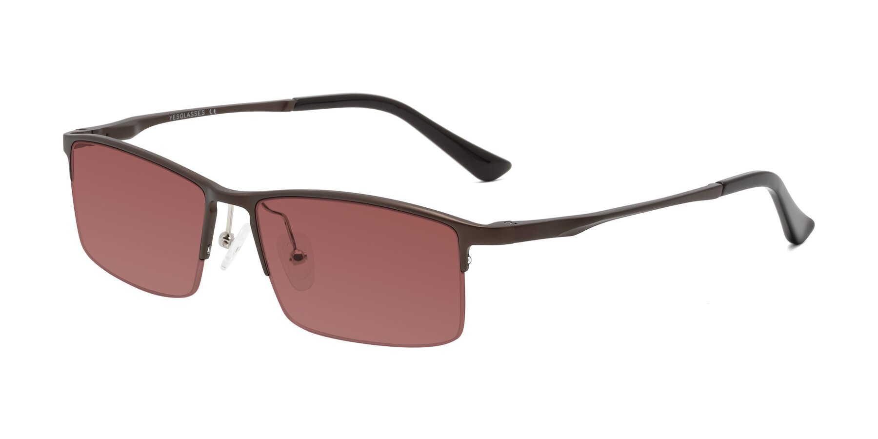 Angle of CX6263 in Coffee with Garnet Tinted Lenses