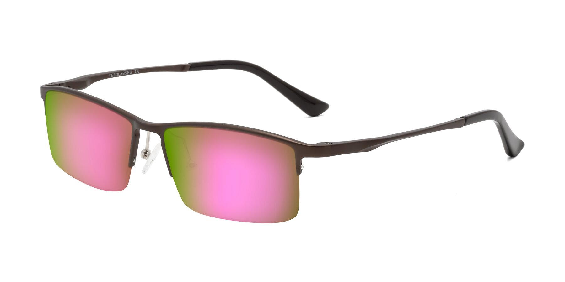 Angle of CX6263 in Coffee with Pink Mirrored Lenses