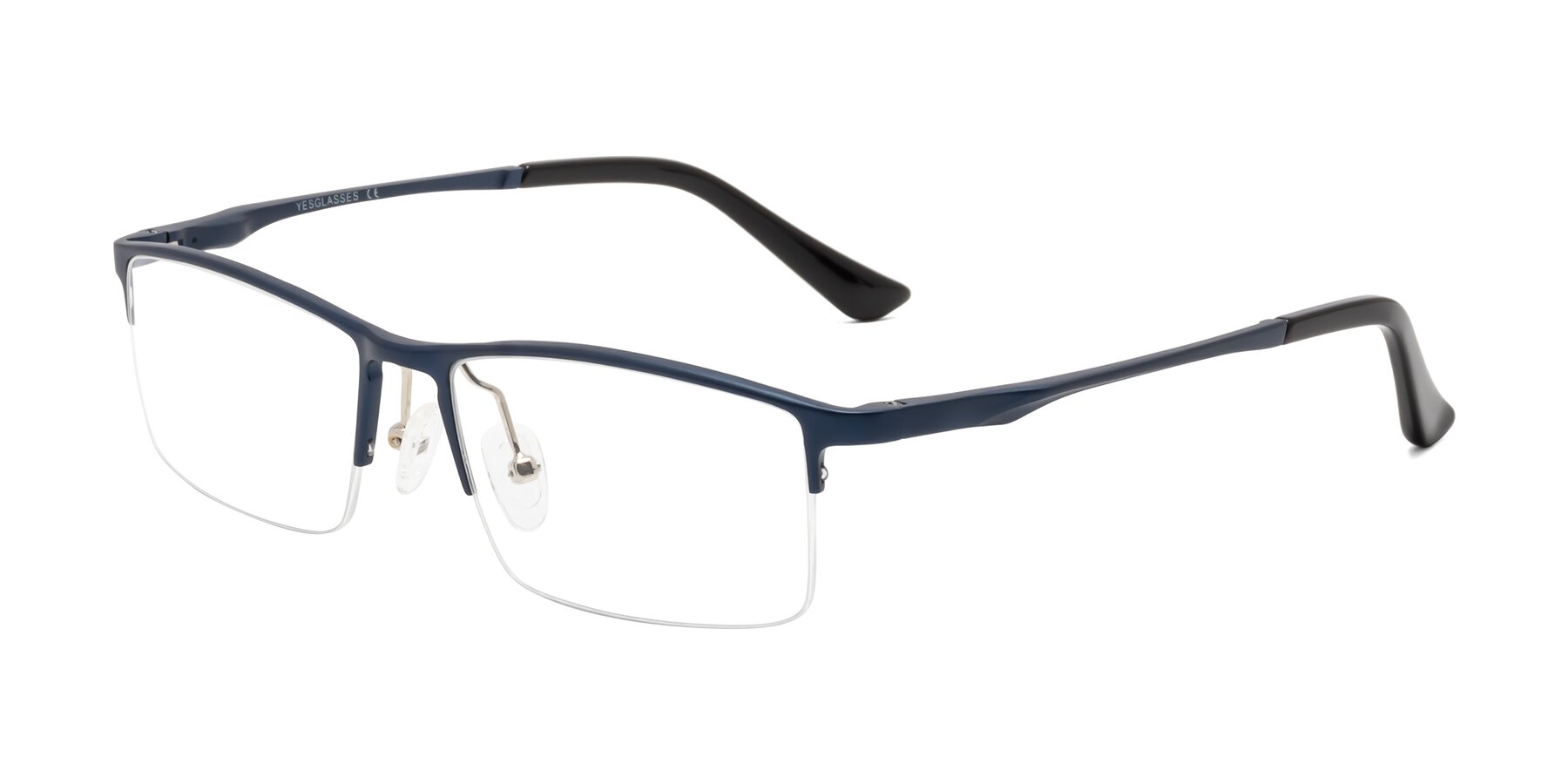 Angle of CX6263 in Blue with Clear Eyeglass Lenses