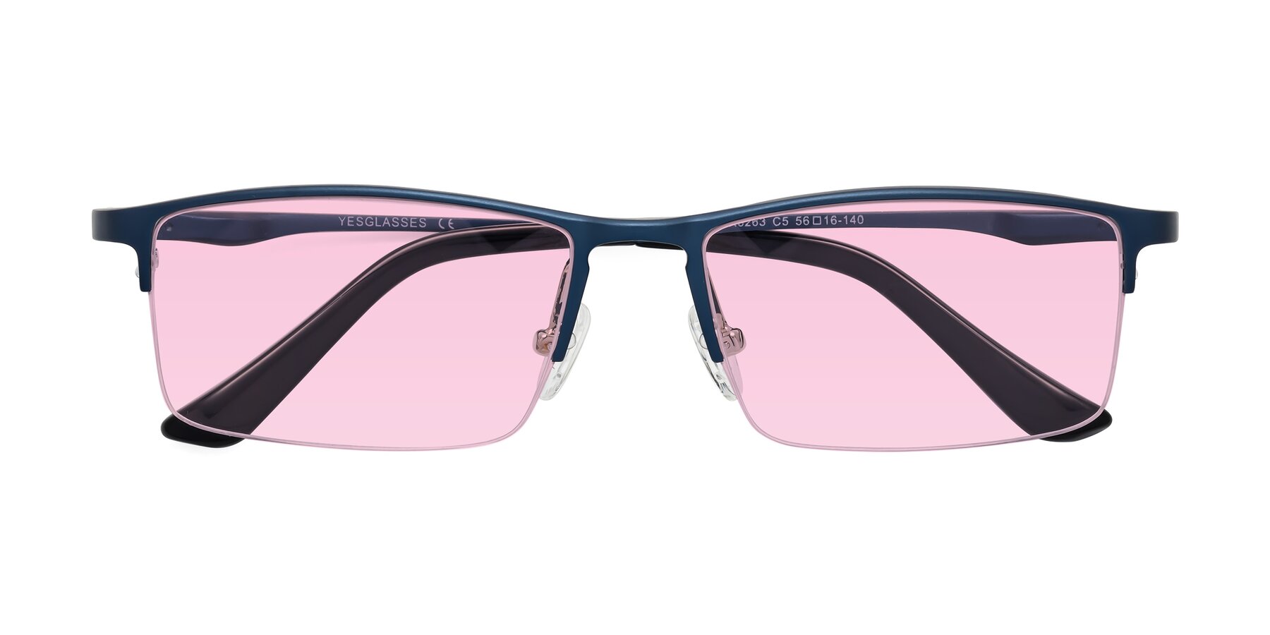 Folded Front of CX6263 in Blue with Light Pink Tinted Lenses