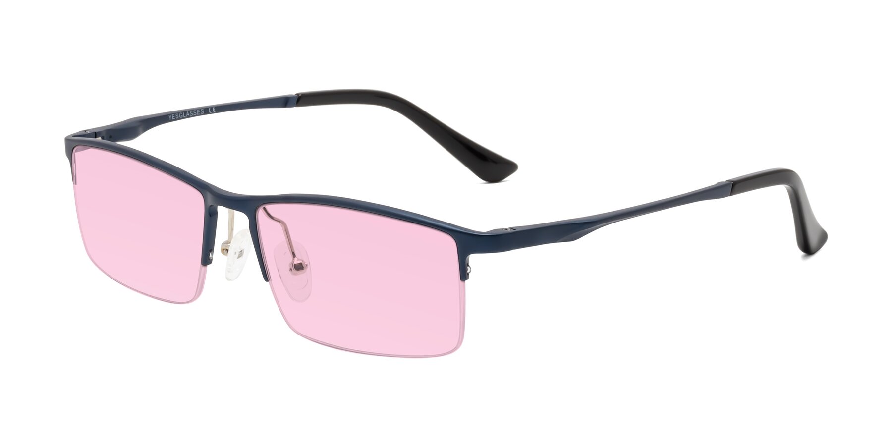 Angle of CX6263 in Blue with Light Pink Tinted Lenses