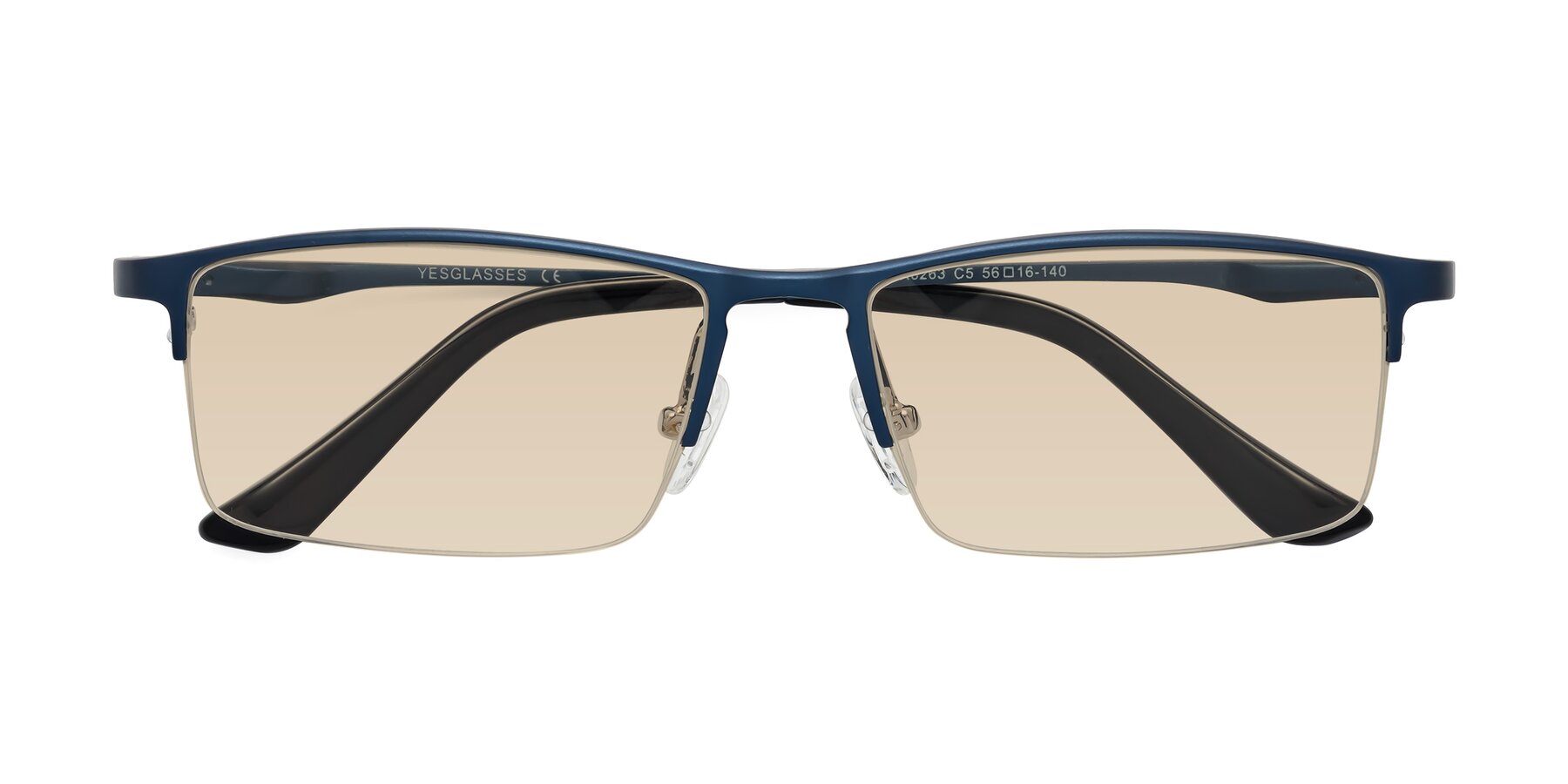 Folded Front of CX6263 in Blue with Light Brown Tinted Lenses