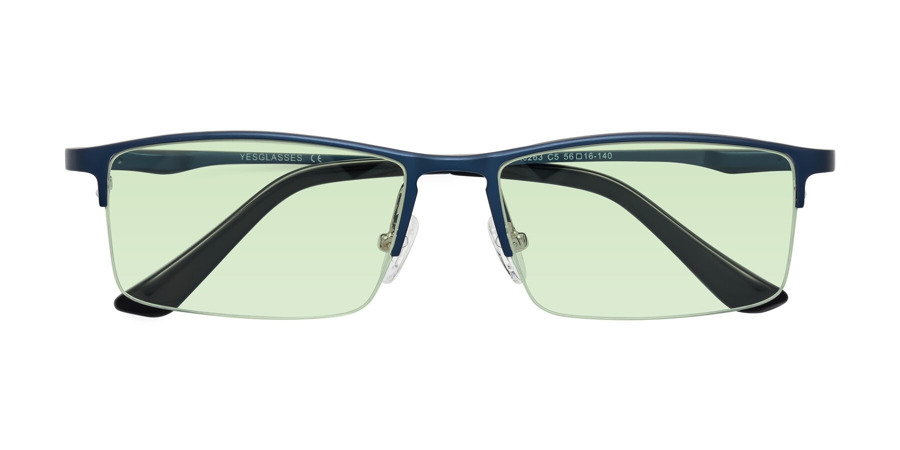 Folded Front of CX6263 in Blue with Light Green Tinted Lenses