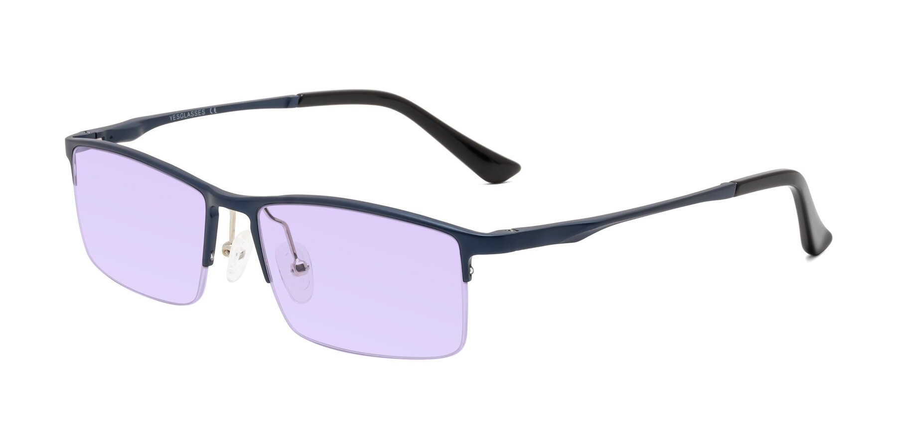 Angle of CX6263 in Blue with Light Purple Tinted Lenses