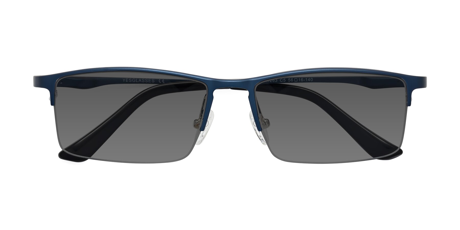 Folded Front of CX6263 in Blue with Medium Gray Tinted Lenses