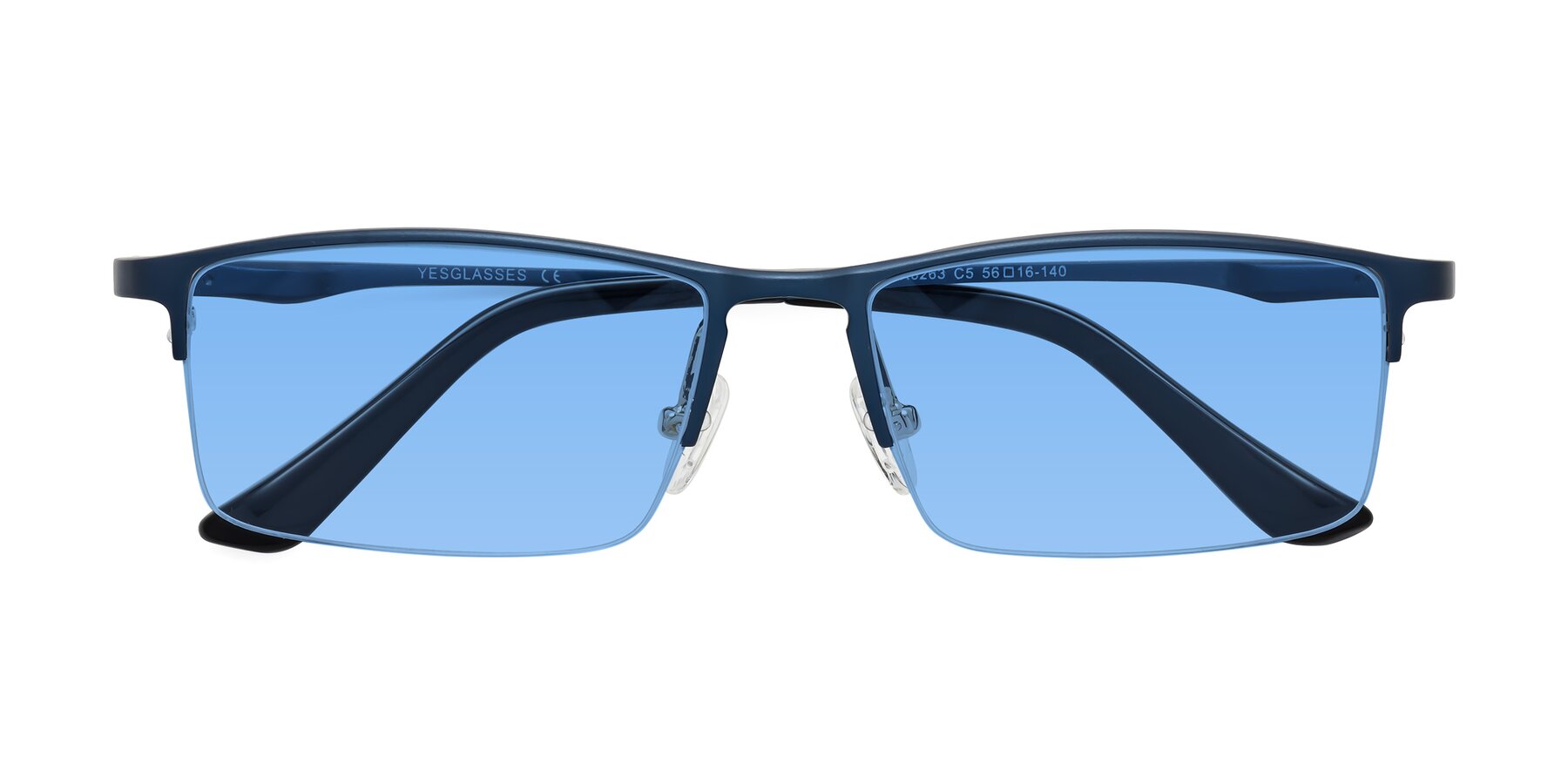 Folded Front of CX6263 in Blue with Medium Blue Tinted Lenses