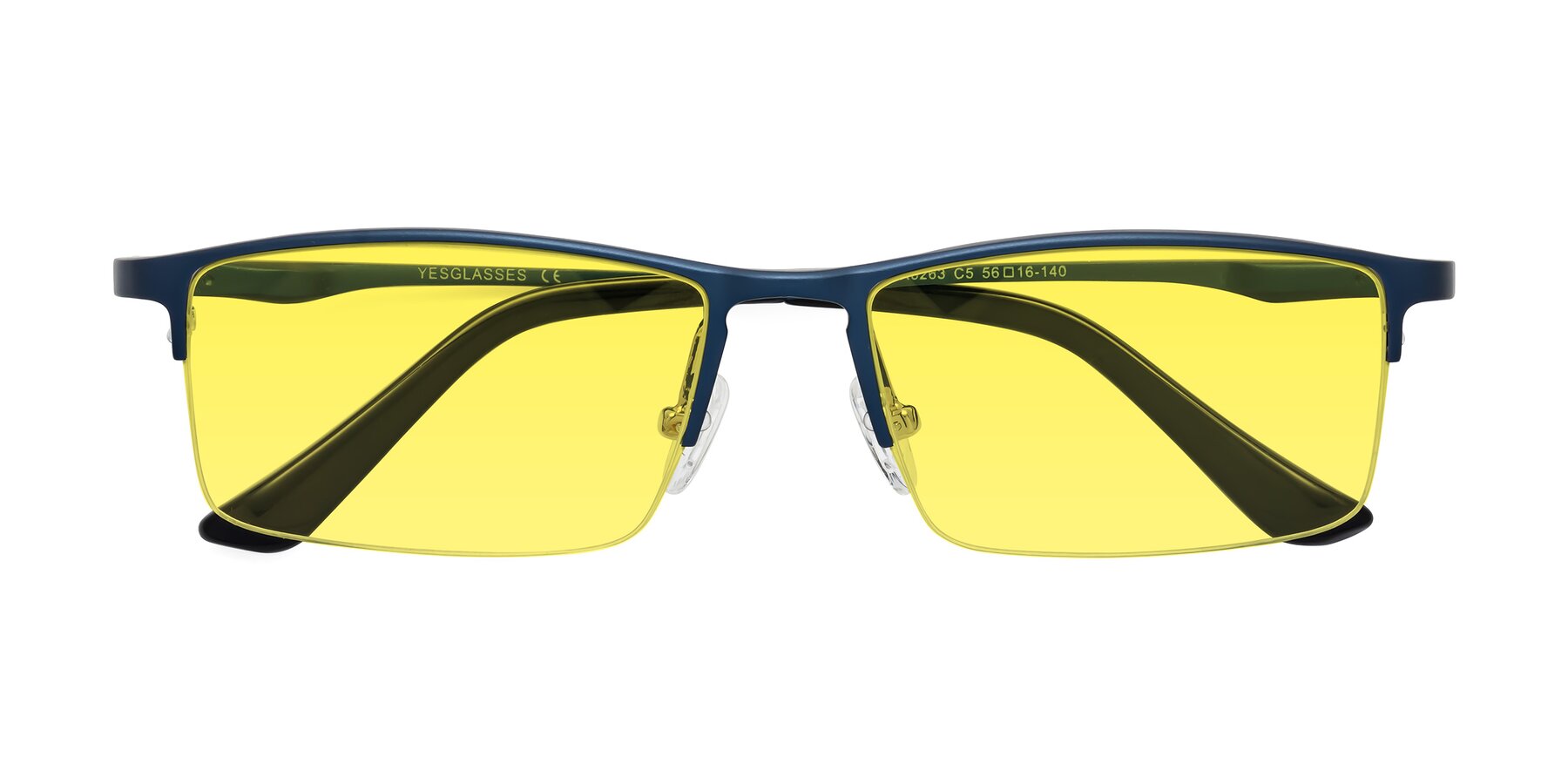 Folded Front of CX6263 in Blue with Medium Yellow Tinted Lenses
