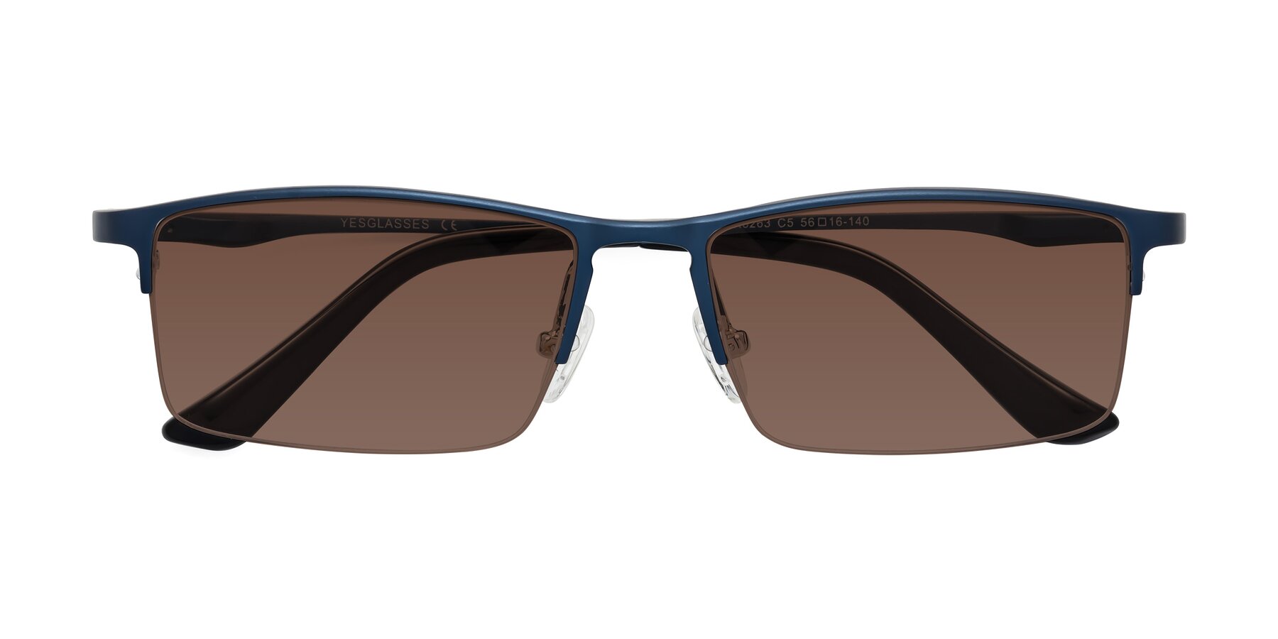 Folded Front of CX6263 in Blue with Brown Tinted Lenses