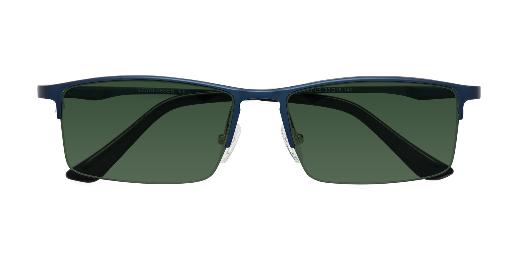 Folded Front of CX6263 in Blue with Green Tinted Lenses