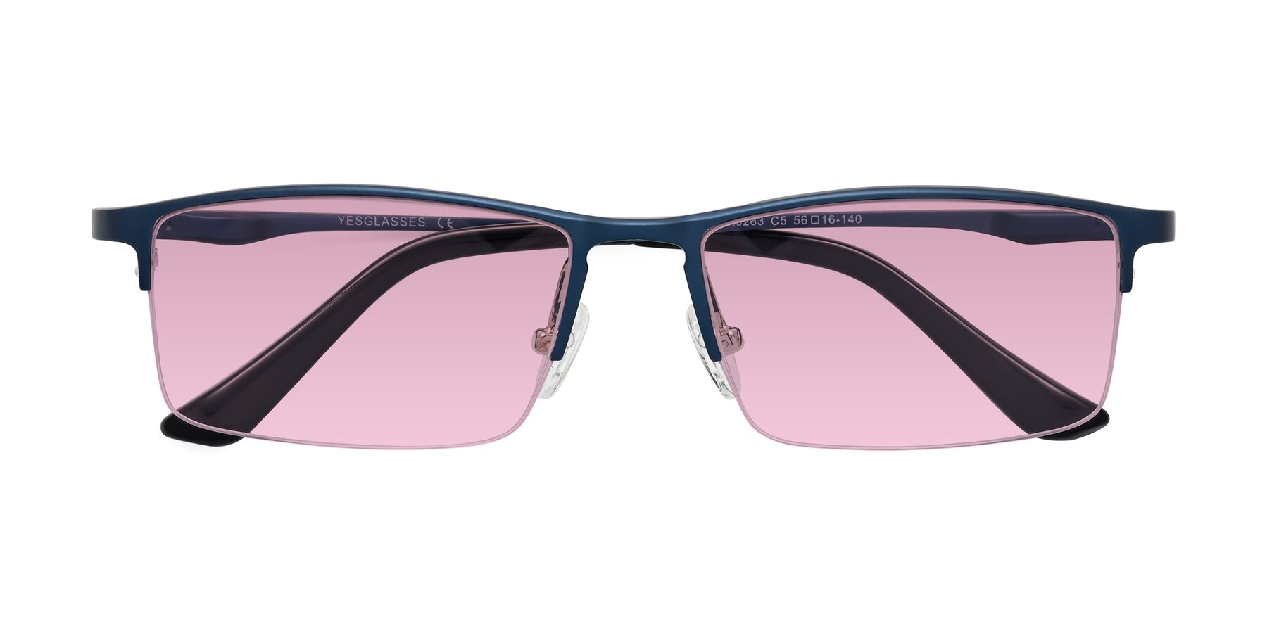 Folded Front of CX6263 in Blue with Light Wine Tinted Lenses