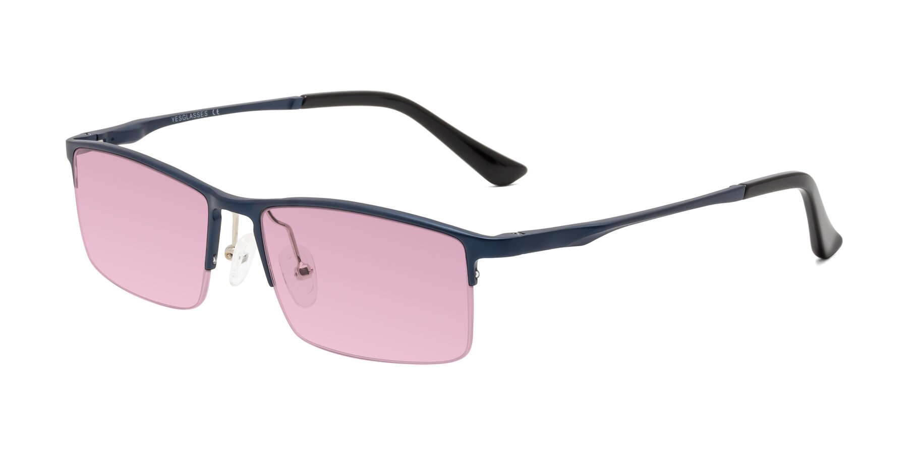 Angle of CX6263 in Blue with Light Wine Tinted Lenses