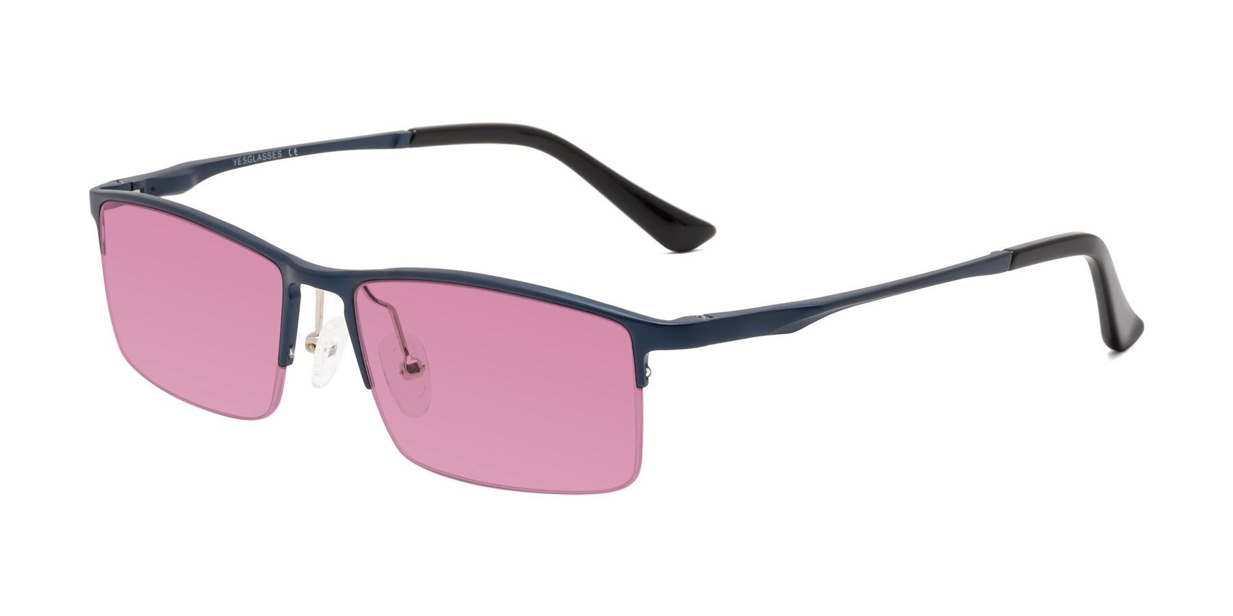 Angle of CX6263 in Blue with Medium Wine Tinted Lenses