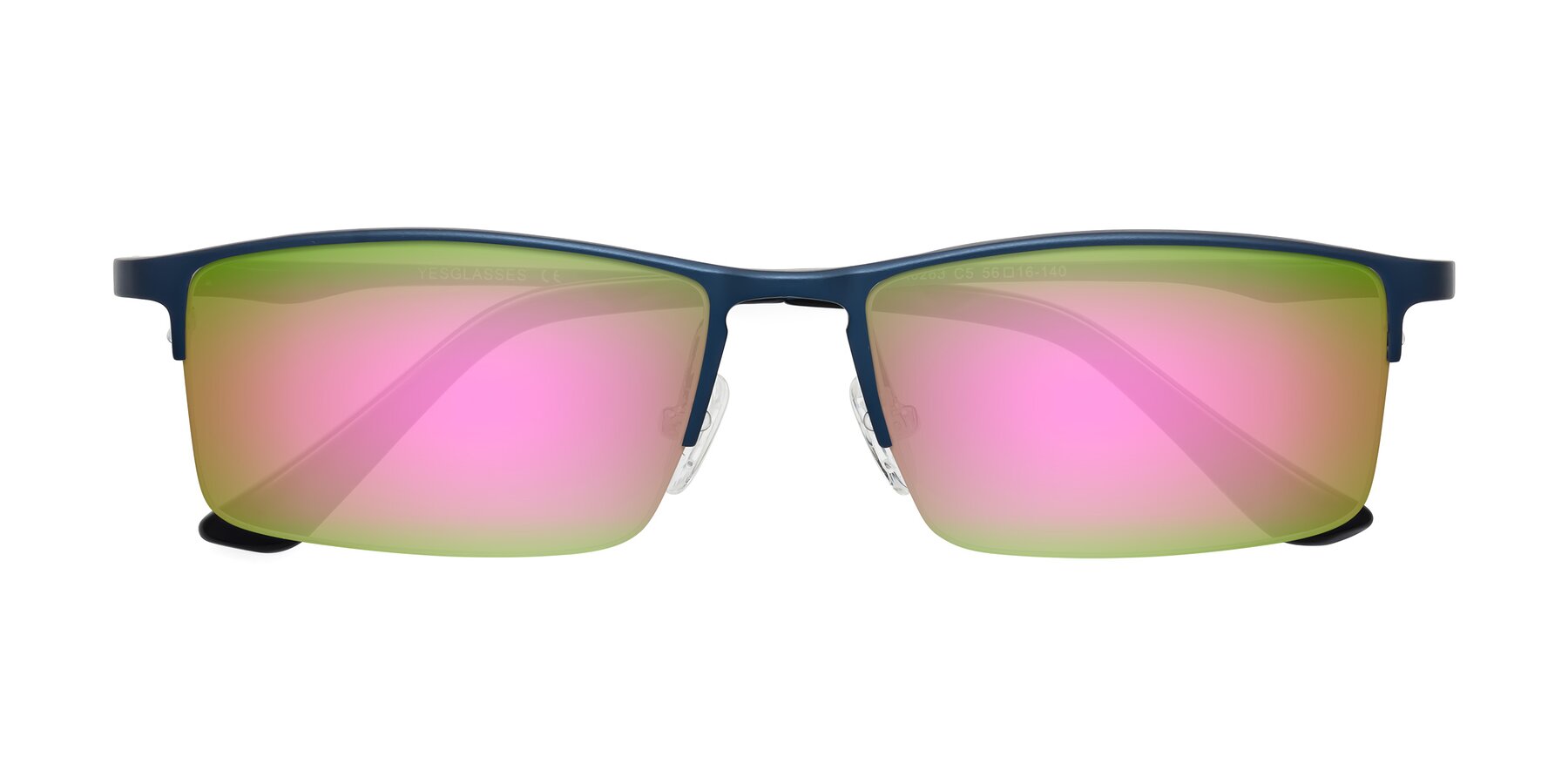 Folded Front of CX6263 in Blue with Pink Mirrored Lenses