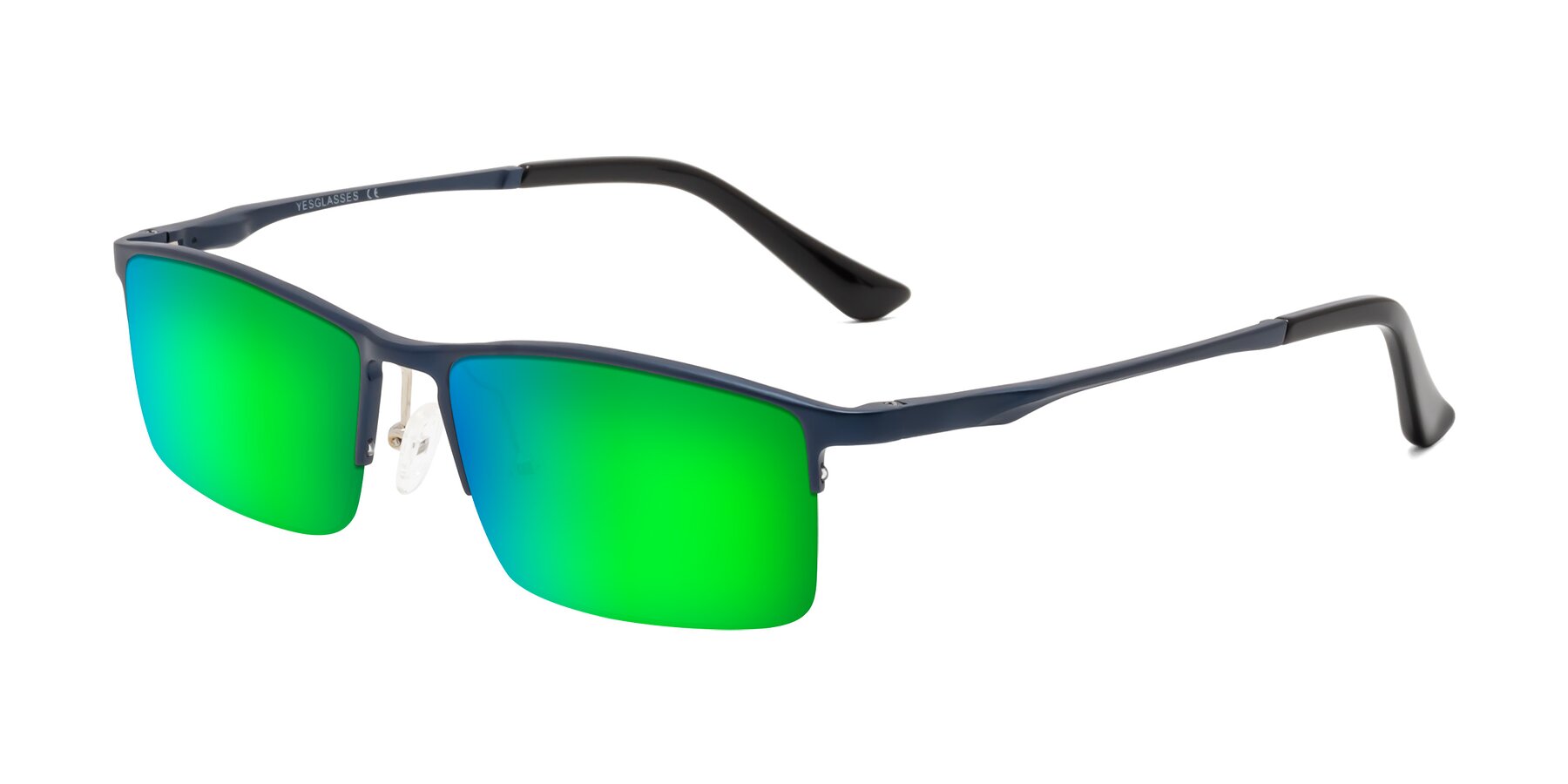 Angle of CX6263 in Blue with Green Mirrored Lenses