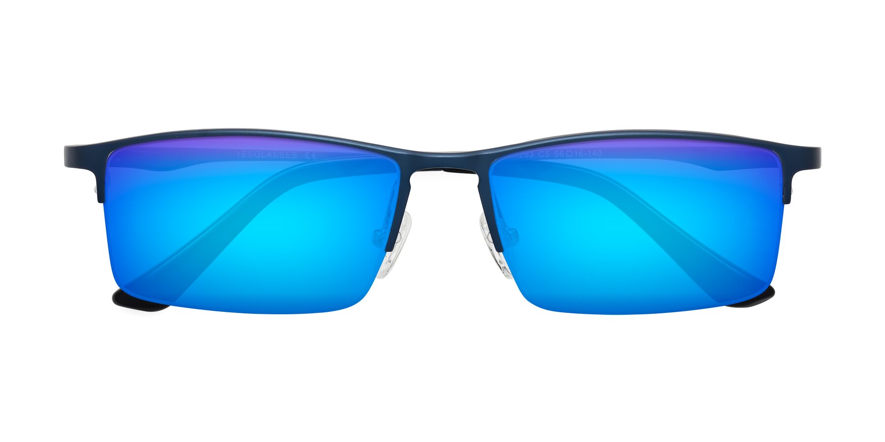 Folded Front of CX6263 in Blue with Blue Mirrored Lenses