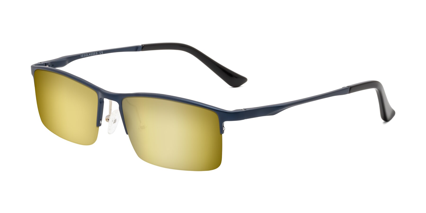 Angle of CX6263 in Blue with Gold Mirrored Lenses