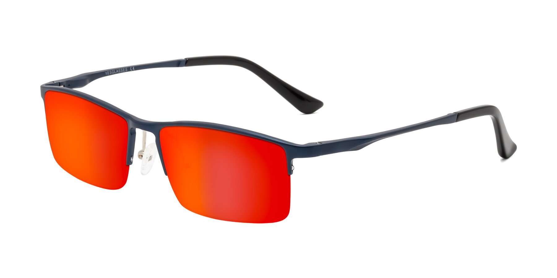 Angle of CX6263 in Blue with Red Gold Mirrored Lenses