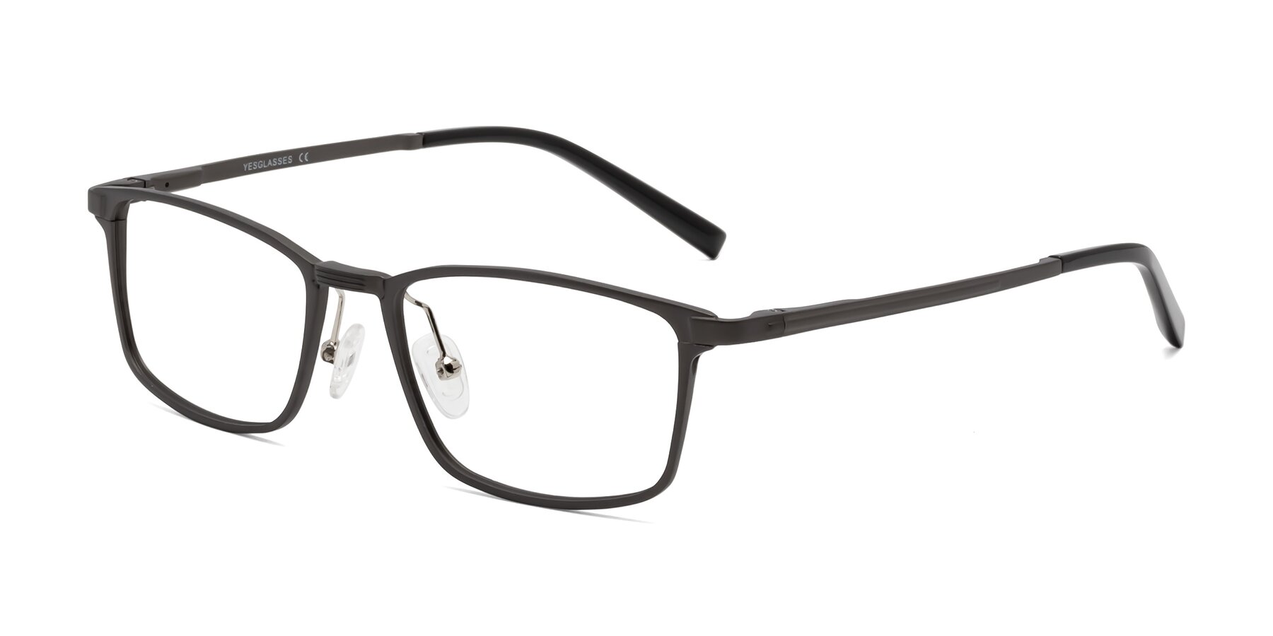 Angle of CX6298 in Gunmetal with Clear Reading Eyeglass Lenses