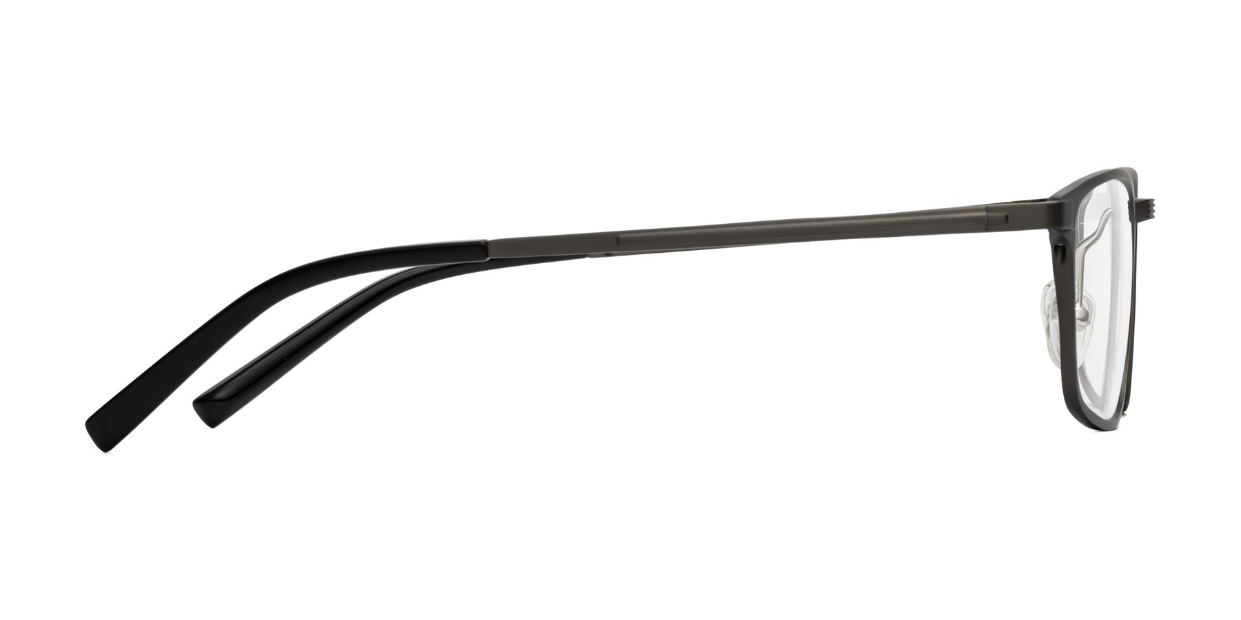 Side of CX6298 in Gunmetal with Clear Reading Eyeglass Lenses