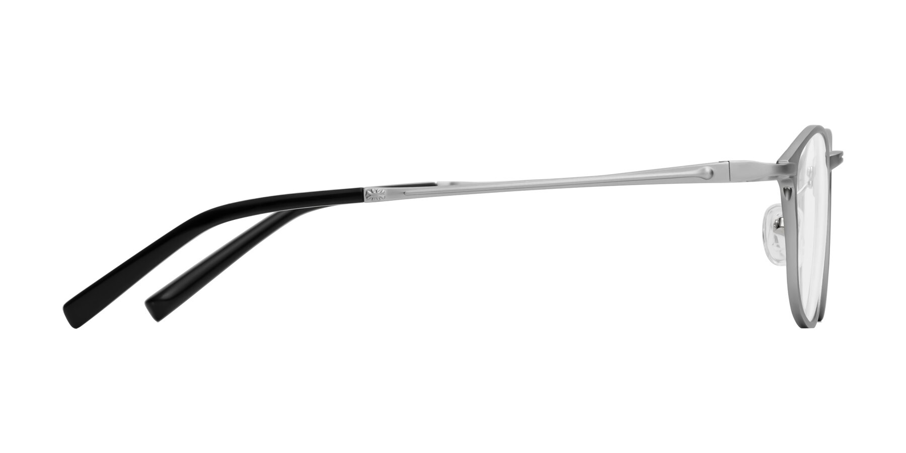 Side of CX6301 in Silver with Clear Eyeglass Lenses