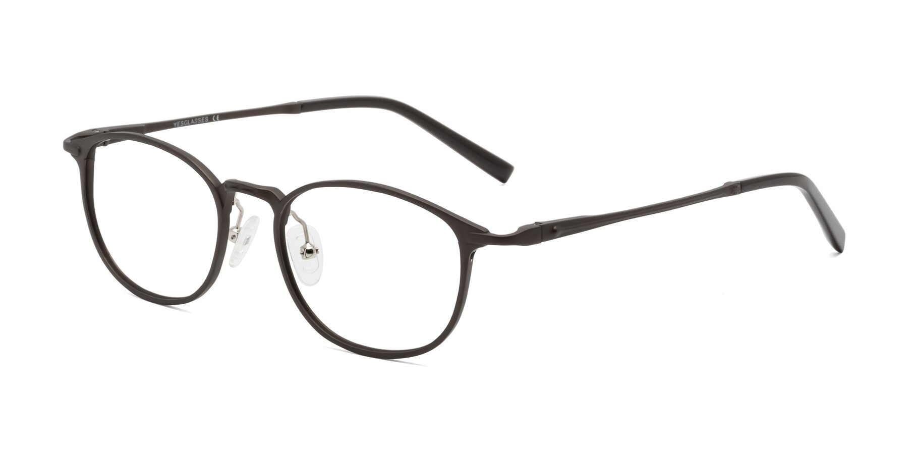 Angle of CX6301 in Coffee with Clear Reading Eyeglass Lenses